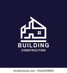 Construyendo Ilustración vectorial de Diseño gráfico de logotipo. Bueno para la marca, publicidad, bienes raíces, construcción, hogar, hogar y tarjetas de visita