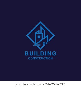 Construyendo Ilustración vectorial de Diseño gráfico de logotipo. Bueno para la marca, publicidad, bienes raíces, construcción, hogar, hogar y tarjetas de visita