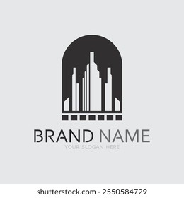 Construção logotipo casa e casa vetor ilustração design, Modelo de logotipo imobiliário, ícone de símbolo de logotipo