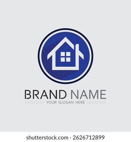 Building Logo house and home icon stock design for Architecture