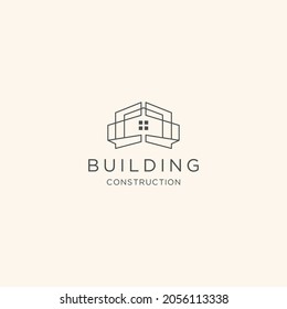 Building Logo Icon Design Template. Real Estate, Construction, Modern Vector Illustration