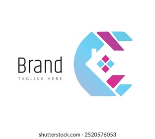 Criando elementos de modelo de design de ícone de logotipo. Usável para marcas e logotipos comerciais.

