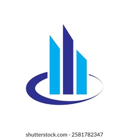 building logo icon illustration flat