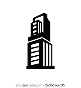 building logo icon illustration flat
