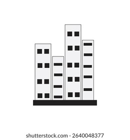 building logo icon illustration flat