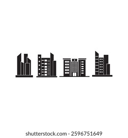 building logo icon set illustration