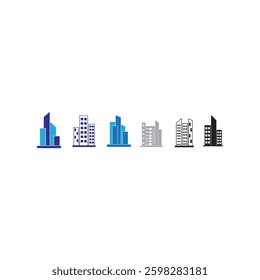 building logo icon set illustration