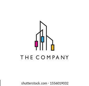 Building logo ideas design vector illustration on background