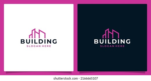 Building logo illustration vector graphic design in line art style. Good for brand, advertising, real estate, construction, property and apartments