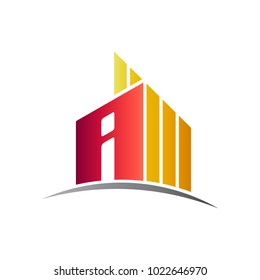 Building Logo With Letter i