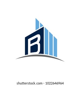 Building Logo Letter B Stock Vector (Royalty Free) 1022646964 ...