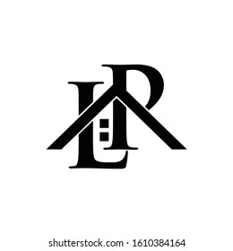 Building logo. Letter L R logo real estate. 