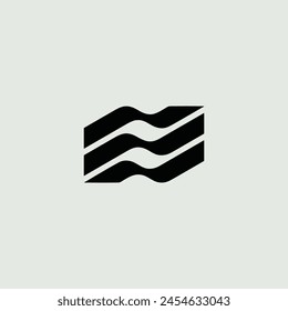 building logo letter N white background 