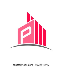 Building Logo With Letter P