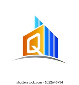Building Logo With Letter Q