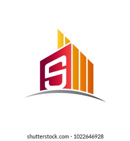 Building Logo With Letter S