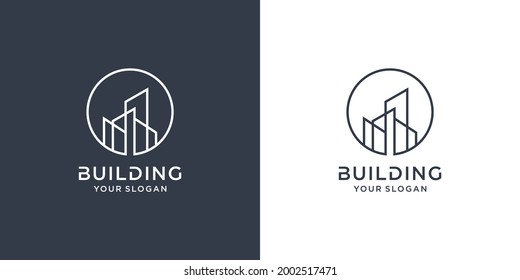 Building logo with line concept Premium Vector part 2