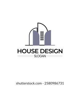 building logo modern concept, house, architecture logo, property logo, real estate logo, construction company
