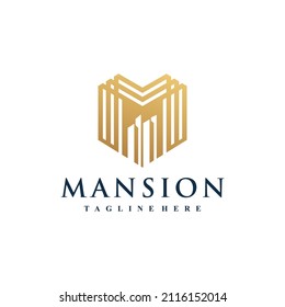 Logo de construcción con el moderno vector de concepto premium