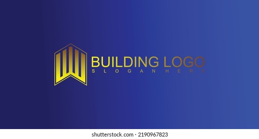 Building logo with modern style