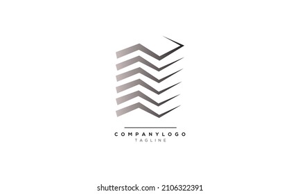 Logotipo de construcción, monograma de oficina, alfabeto, vector