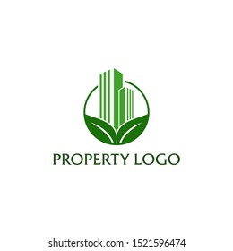 building logo on leaf template