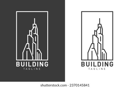 building logo set in black filled and outlined style. suitable for UI designs