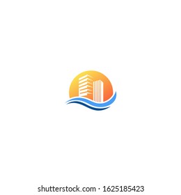 Building logo Simple Construction Real Estate Template Vector Icon