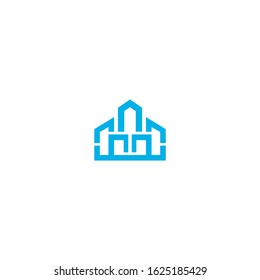 Building logo Simple Construction Real Estate Template Vector Icon
