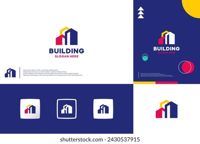building logo , simple style , modern style , logo design template.