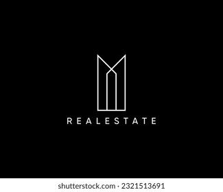 Building logo. Skyscraper logo design template for business identity.