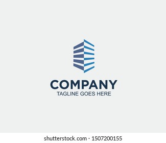 building logo template clean simple vector element construction 