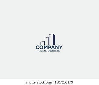 building logo template clean simple vector element construction 