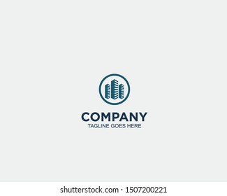 building logo template clean simple vector element construction 