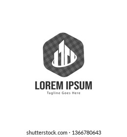 Building logo template design. minimalist building logo with modern frame vector design
