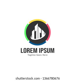 Building logo template design. minimalist building logo with modern frame vector design