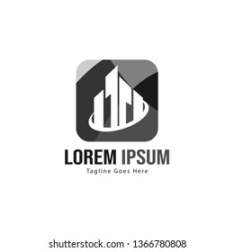 Building logo template design. minimalist building logo with modern frame vector design