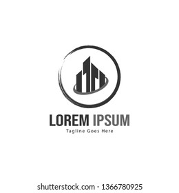 Building logo template design. minimalist building logo with modern frame vector design