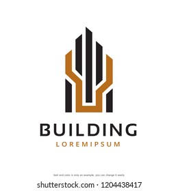 Building Logo Template Design Vector, Emblem, Concept Design, Creative Symbol, Icon