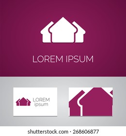 building logo template icon design elements with business card  