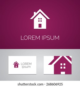 building logo template icon design elements with business card  