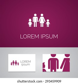 building logo template icon design elements with business card 
