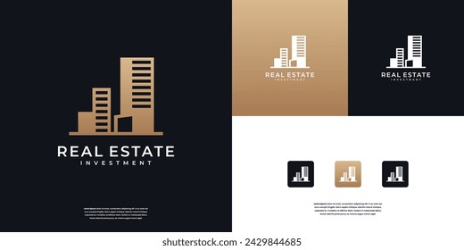Building logo template with modern unique concept logo design template.