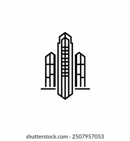 Building logo template with modern unique concept Premium Vector