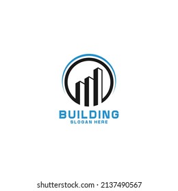 building logo template in white background