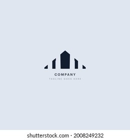 Building logo. Tiara logo. apartment logo. vector illustration