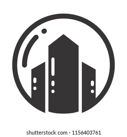 Building Logo. Tower Icon. Architecture symbol. Vector eps 08.