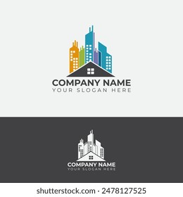 Building logo trendy professional logo concept template