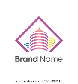 Building logo vector colorful art