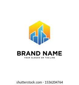 Building logo vector colorful art